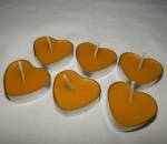  Vosková sviečka - čajová sviečka v tvare srdc